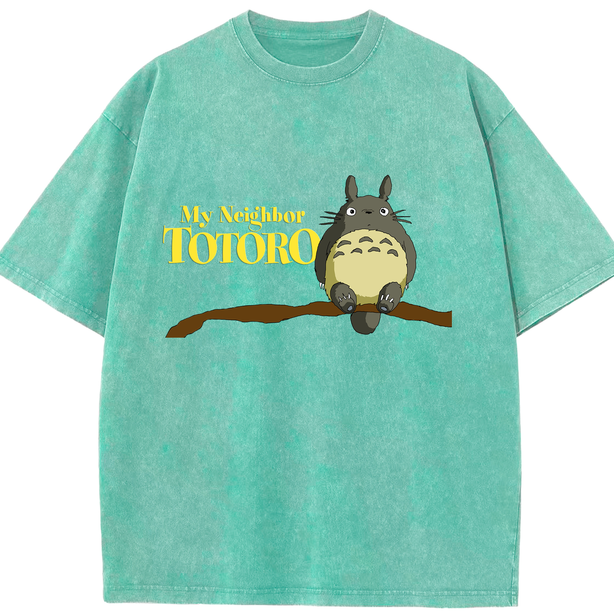 （画像用） となりのトトロ 草壁メイ 草壁サツキ My Neighbor Totoro Satsuki Kusakabe Mei Kusakabe 綿100% ヴィンテージ風 半袖Tシャツ（フロントプリント）
